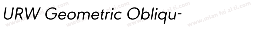 URW Geometric Obliqu字体转换